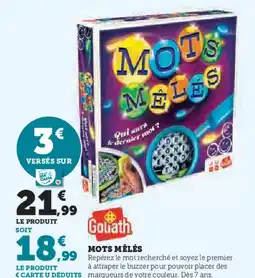 Super U Mots mêlés offre