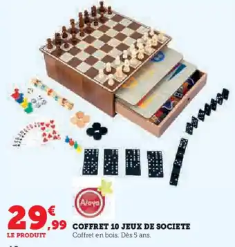 Super U Coffret 10 jeux de societe offre