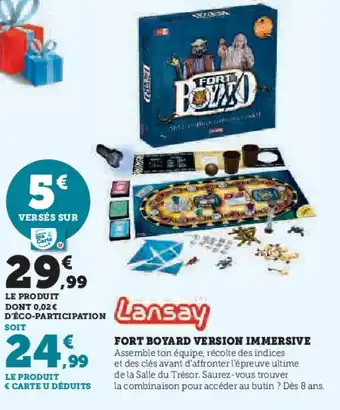 Super U Fort boyard version immersive offre