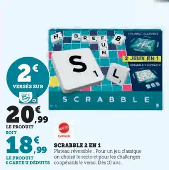 Super U SCRABBLE 2 EN 1 offre