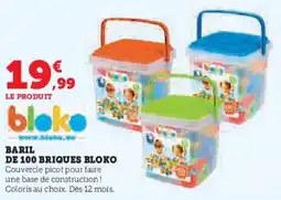 Super U Baril de 100 briques bloko offre