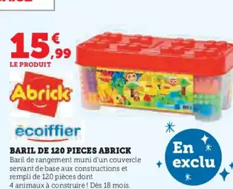 Super U Baril de 120 pieces abrick offre