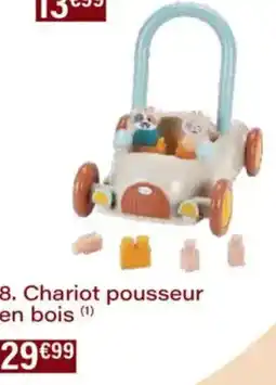 Monoprix Chariot pousseur en bois offre