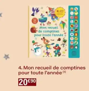 Monoprix Mon recueil de comptines pour toute l'année offre