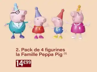 Monoprix Pack de 4 figurines la famille peppa pig offre