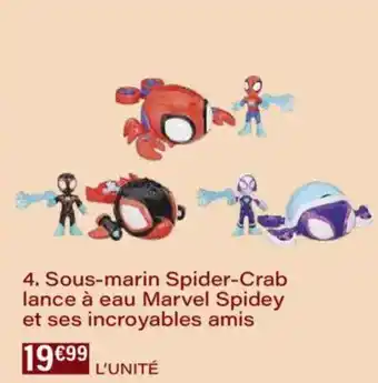 Monoprix Sous-marin spider-crab lance à eau marvel spidey et ses incroyables amis offre
