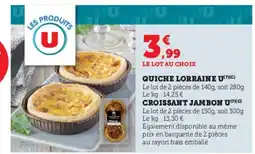 Super U Quiche lorraine u offre