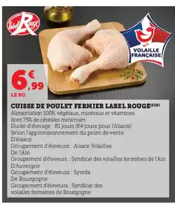 Super U Cuisse de poulet fermier label rouge offre