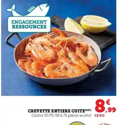 Super U Crevette entiere cuite offre