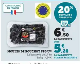 Super U Moules de bouchot stg u offre