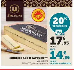 Super U Morbier aop u saveurs offre