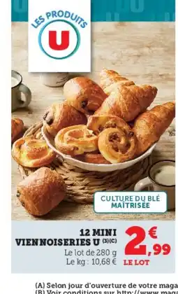 Super U 12 mini viennoiseries u offre