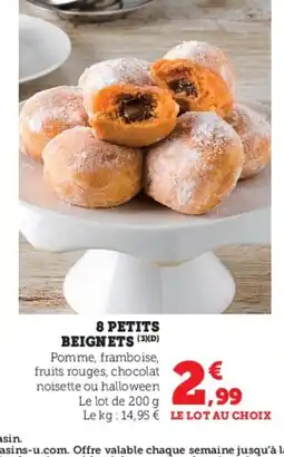 Super U 8 petits beignets offre