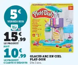 Super U Glaces arc en ciel play-doh offre