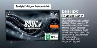 Blanc Brun PHILIPS TV QD MINI-LED 4K 65MLED910 offre