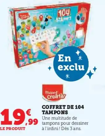 Super U Coffret de 104 tampons offre