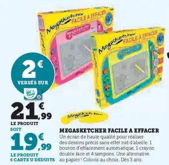 Super U Megasketcher facile a effacer offre