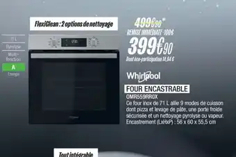 Blanc Brun WHIRLPOOL Four encastrable OMR559RROX offre