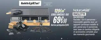 Blanc Brun NATURAMIX Raclette RACWOOD8 offre