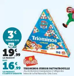 Super U Triominos junior pat patrouille offre