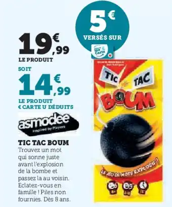 Super U Tic tac boum offre