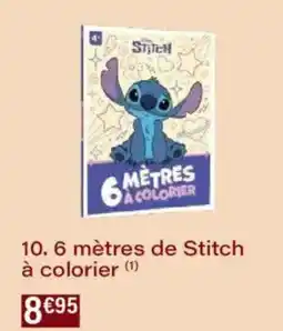 Monoprix 6 mètres de stitch à colorier offre