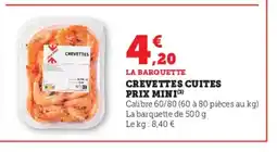 U Express Crevettes cuites prix mini offre