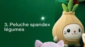 Monoprix Peluche spandex légumes offre