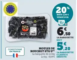 U Express Moules de bouchot stg u offre