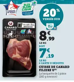 U Express Cuisse de canard filiere u offre