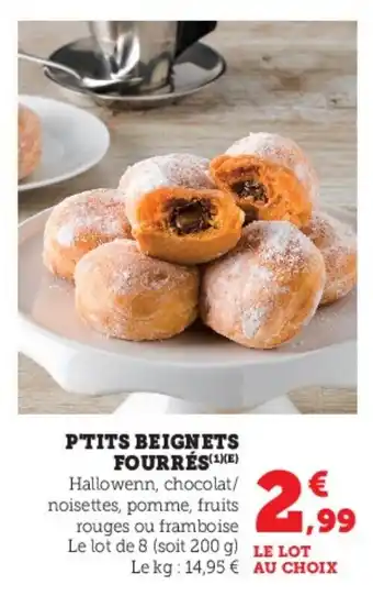 U Express P'tits beignets fourrés offre
