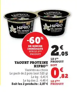 U Express HIPRO Yaourt proteine offre
