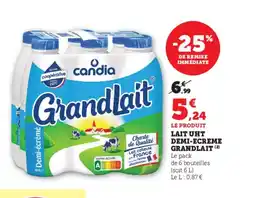 U Express GRANDLAIT Lait uht demi-ecreme offre