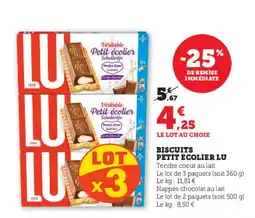 U Express LU Biscuits petit ecolier offre