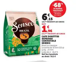U Express SENSEO Cafe dosettes espresso compatible offre