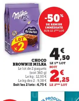 U Express MILKA Choco brownie offre