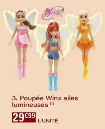 Monoprix Poupée winx ailes lumineuses offre