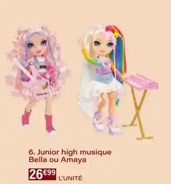 Monoprix Junior high musique bella ou amaya offre