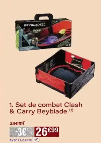 Monoprix Set de combat clash & carry beyblade offre