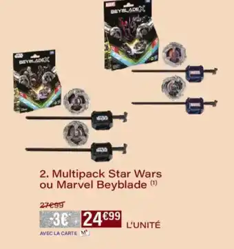 Monoprix Multipack star wars ou marvel beyblade (1) offre
