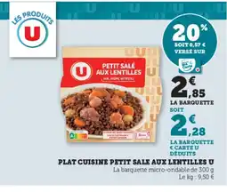 U Express Plat cuisine petit sale aux lentilles u offre