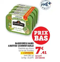U Express CONNETABLE Sardines aretes offre