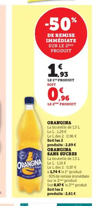 U Express ORANGINA offre