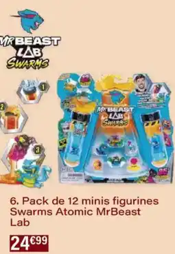 Monoprix Pack de 12 minis figurines swarms atomic mrbeast offre