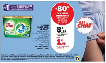 U Express LE CHAT Lessive discs 4 en 1 offre