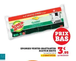 U Express SCOTCH BRITE Eponges vertes grattantes offre