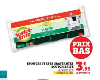 SCOTCH BRITE Eponges vertes grattantes