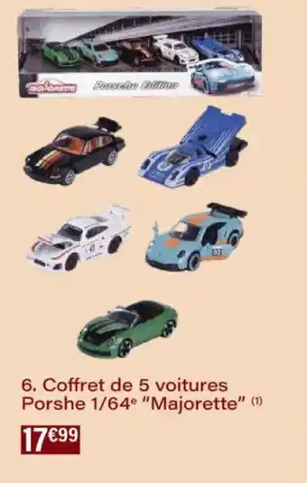 Monoprix Coffret de 5 voitures porshe 1/64 majorette offre