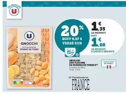 U Express Gnocchi aux flocons de pommes de terre u offre