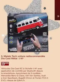 Monoprix Maisto tech voiture radiocommandée die cast métal 1/41 offre